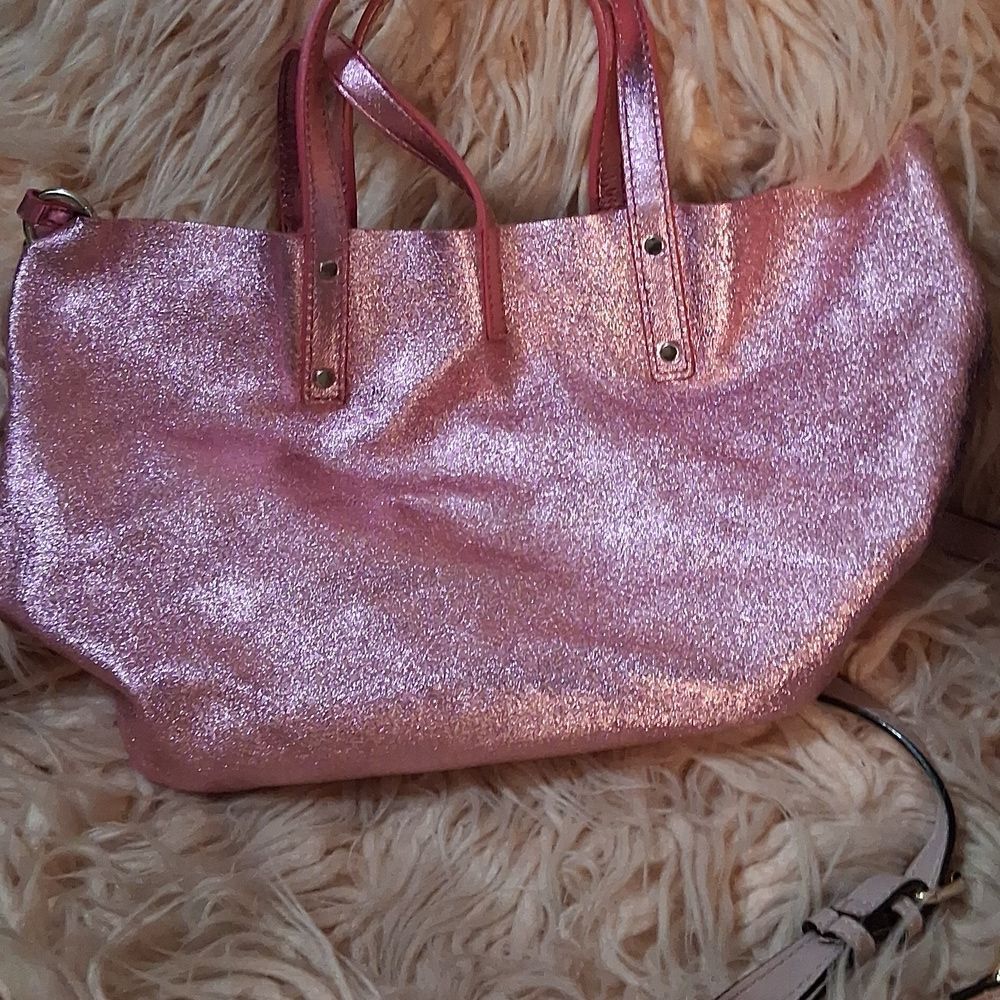 NWOT TIFFANY & CO  Pink Women's Reversible Suede And Pink Metallic Bag - Picture 6 of 13